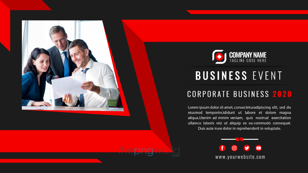 Abstract Business Banner Template PSD abstract,business,banner,template,flyer,invitation,event,corporate